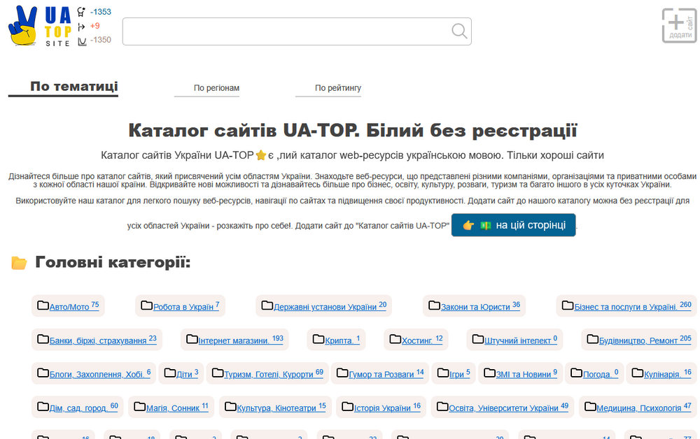 ua-top.org.ua є білим каталогом веб-ресурсів України